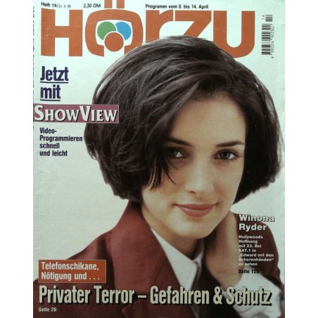 HÖRZU 14 / 8 bis 14 April 1995 - Winona Ryder