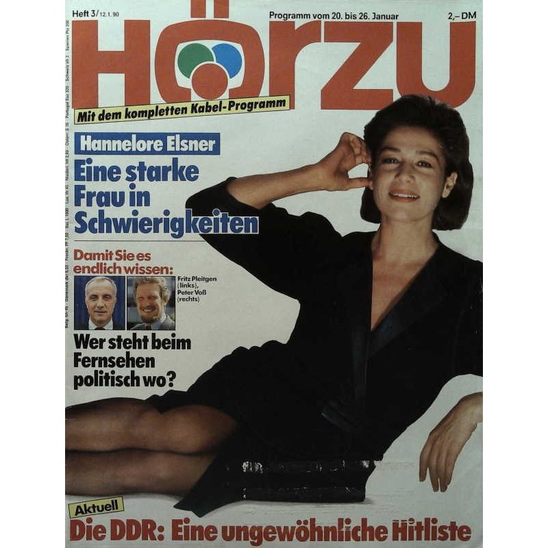 HÖRZU 3 / 20 bis 26 Januar 1990 - Hannelore Elsner