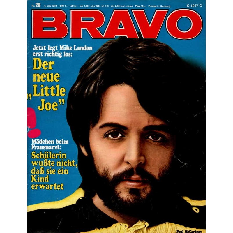 BRAVO Nr.28 / 6 Juli 1970 - Paul McCartney