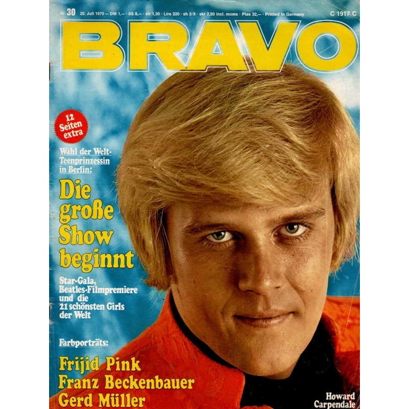BRAVO Nr.30 / 20 Juli 1970 - Howard Carpendale