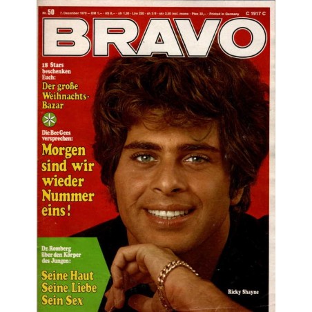 BRAVO Nr.50 / 7 Dezember 1970 - Ricky Shayne