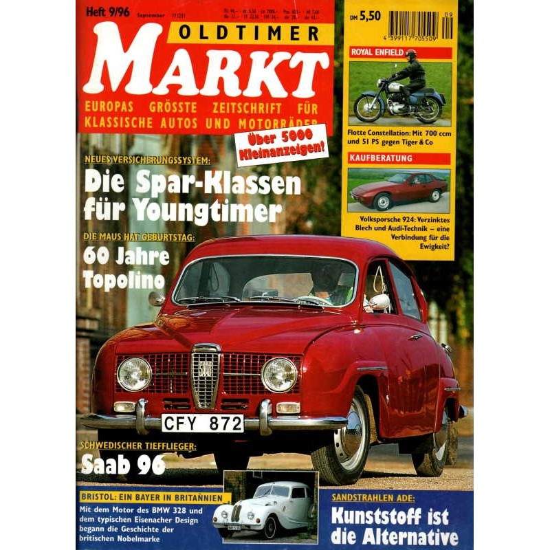 Oldtimer Markt Heft 9/September 1996 - Saab 96