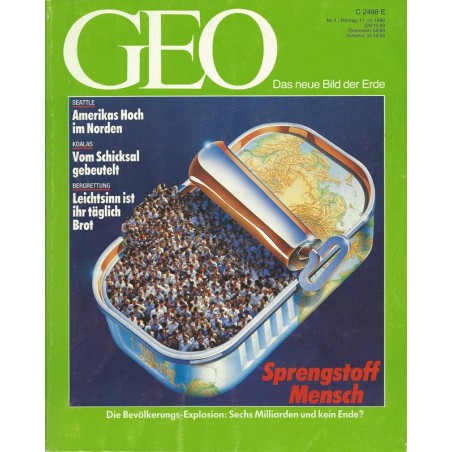 Geo Nr. 1 / Januar 1990 - Sprengstoff Mensch