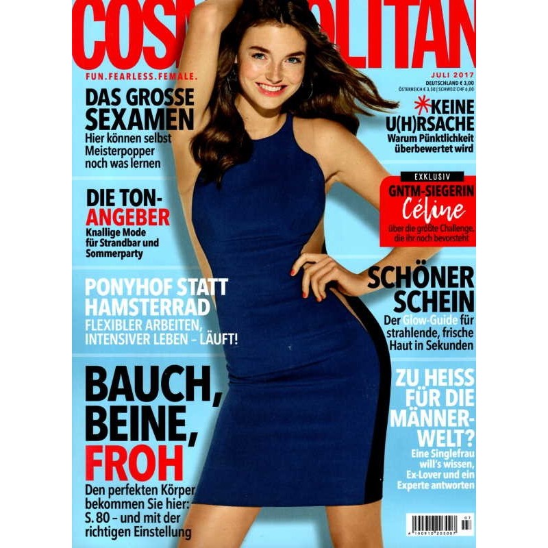 Cosmopolitan 7/Juli 2017 - Topmodel Celine Bethmann