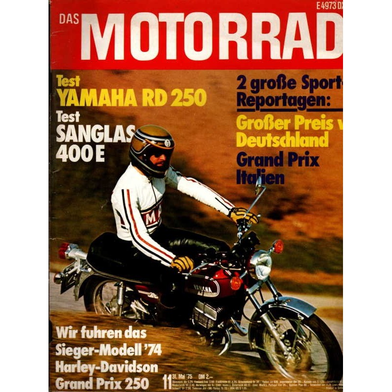 Das Motorrad Nr.11 / 31 Mai 1975 - Yamaha RD 250