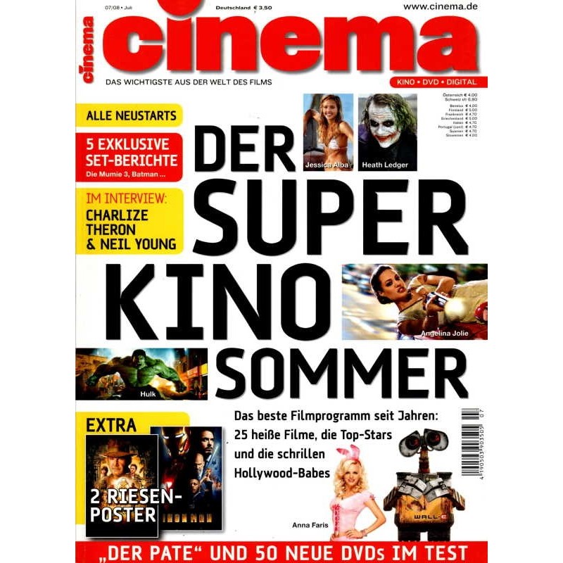CINEMA 7/08 Juli 2008 - Der Super Kino Sommer