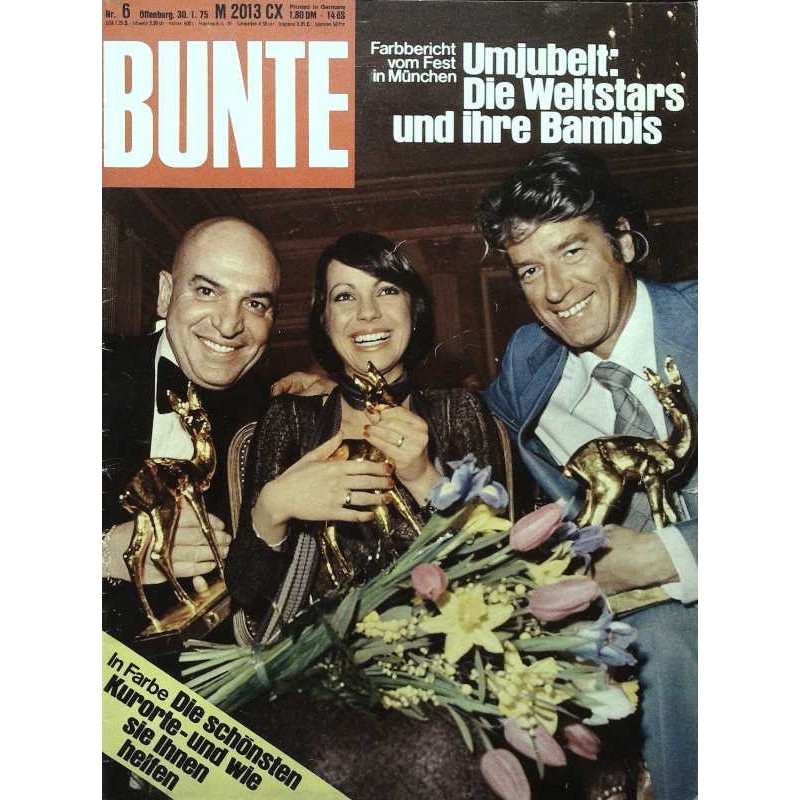 BUNTE Illustrierte Nr.6 / 30 Januar 1975 - Die Weltstars