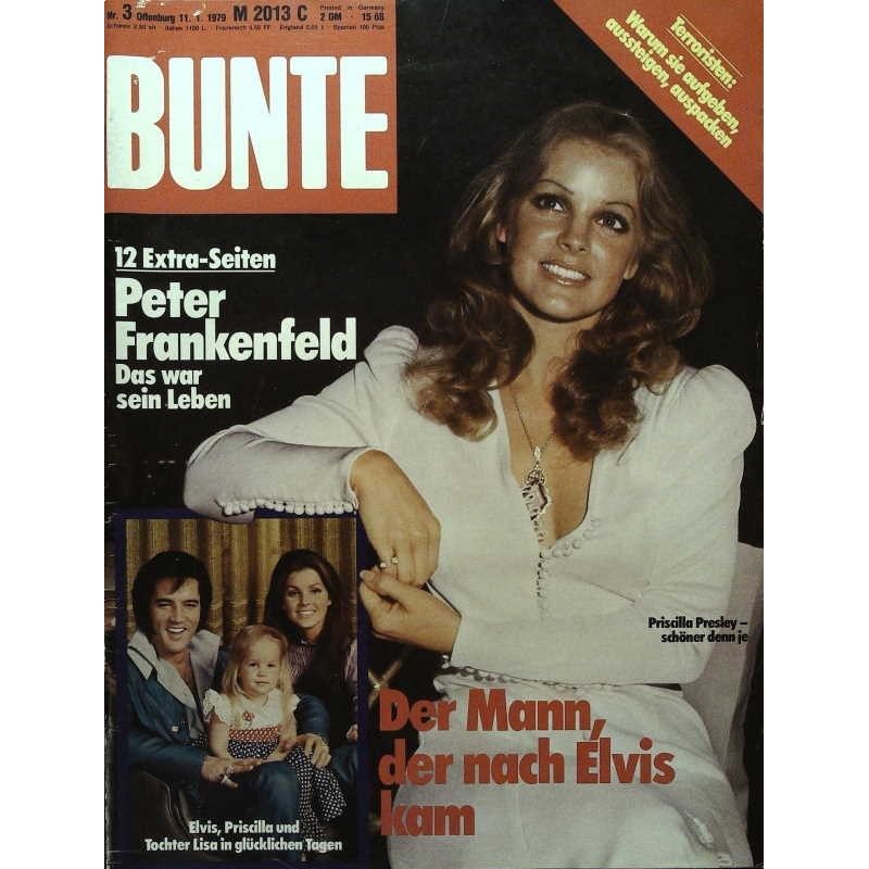 BUNTE Illustrierte Nr.3 / 11 Januar 1979 - Pricilla Presley