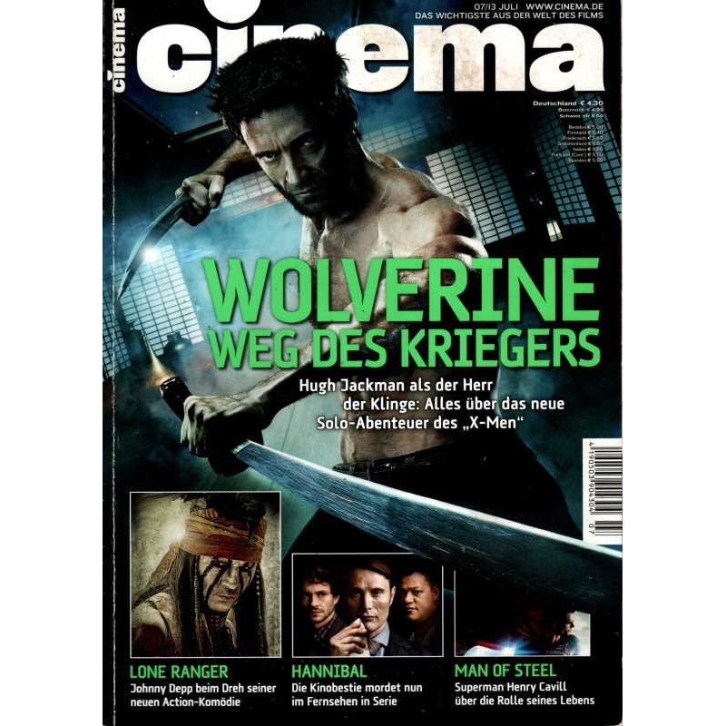 CINEMA 07/13 Juli 2013 - Wolverine Weg des Kriegers