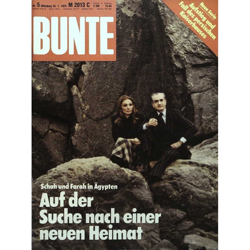 BUNTE Nr.5 / 25 Januar 1979 - Schah und Farah in Ägypten