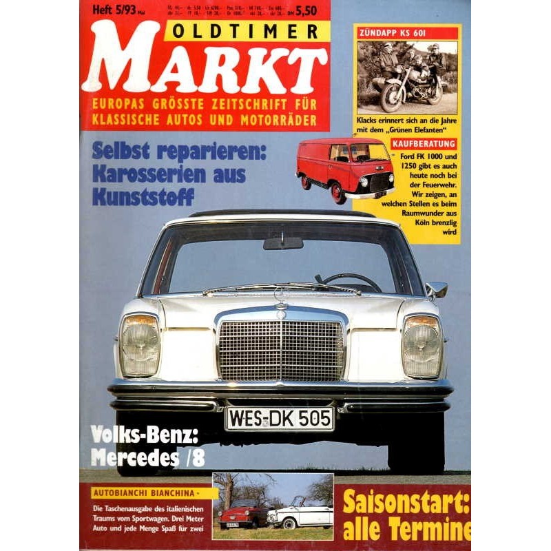 Oldtimer Markt Heft 5/Mai 1993 - Volks-Benz Mercedes /8