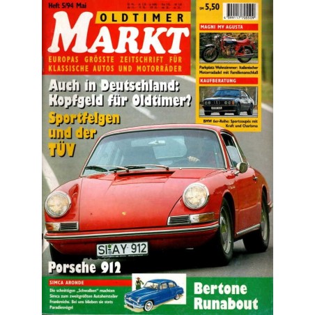 Oldtimer Markt Heft 5/Mai 1994 - Porsche 912