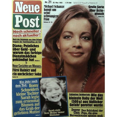 Neue Post Nr.21 / 20 Mai 1983 - Romy Schneider