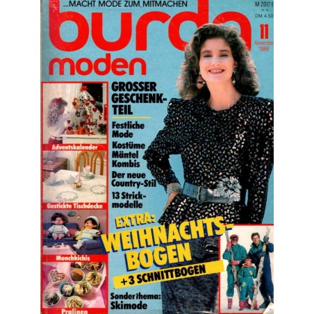 burda Moden 11/November 1986 - Festliche Mode