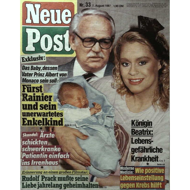 Neue Post Nr.33 / 7 August 1987 - Bea Fiedler & Prinz Albert