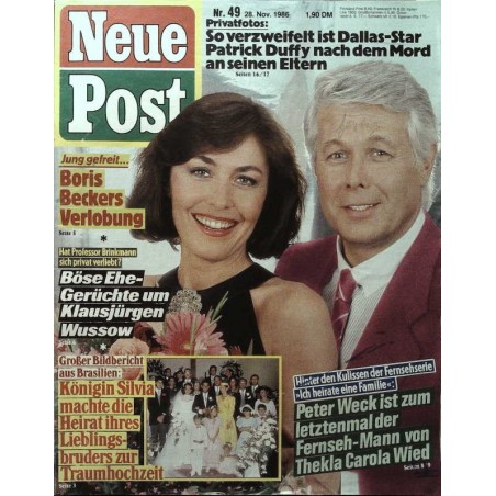Neue Post Nr.49 / 28 Nov. 1986 - Peter Weck & Thekla Carola Wied