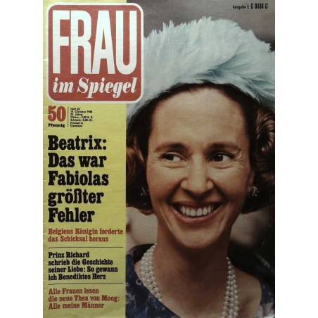 Frau im Spiegel Nr. 43 / 19 Oktober 1968 - Königin Fabiola