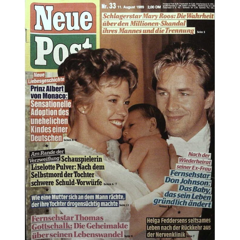 Neue Post Nr.33 / 11 August 1989 - Don Johnson & Frau