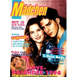 Mädchen Nr.1 / 29 Dezember 1993 - Love Kalender 1994