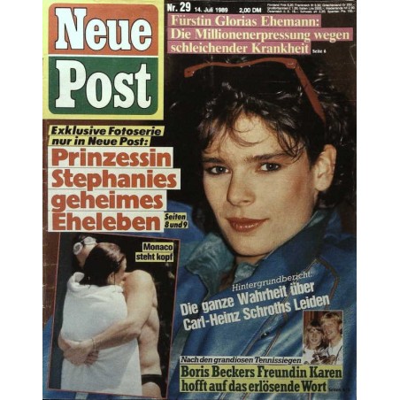 Neue Post Nr.29 / 14 Juli 1989 - Prinzessin Stephanie