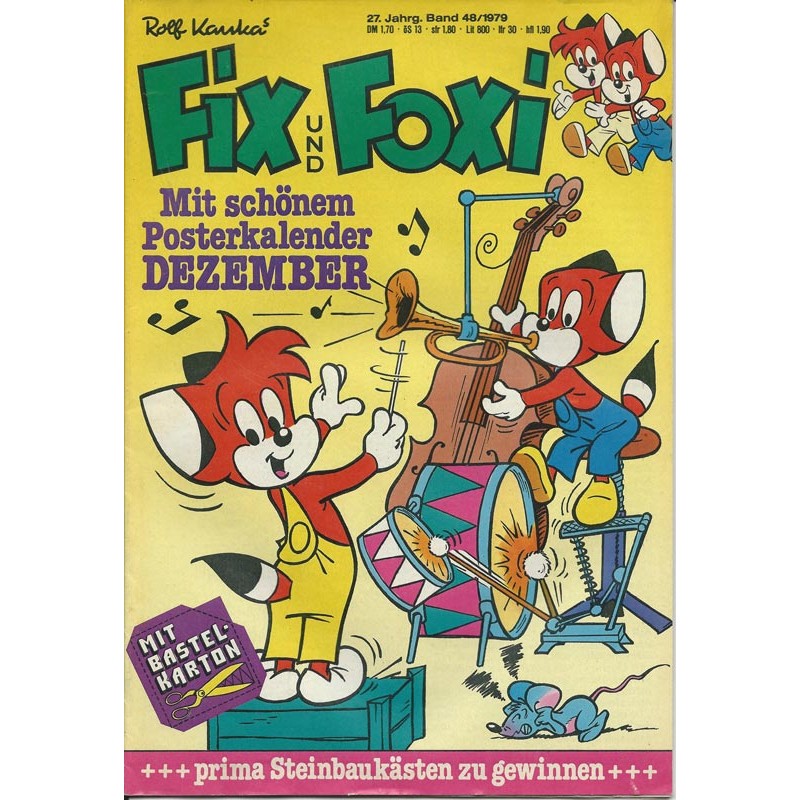 Fix und Foxi 27 Jahrg. Band 48 / 1979 - Posterkalender Dezember