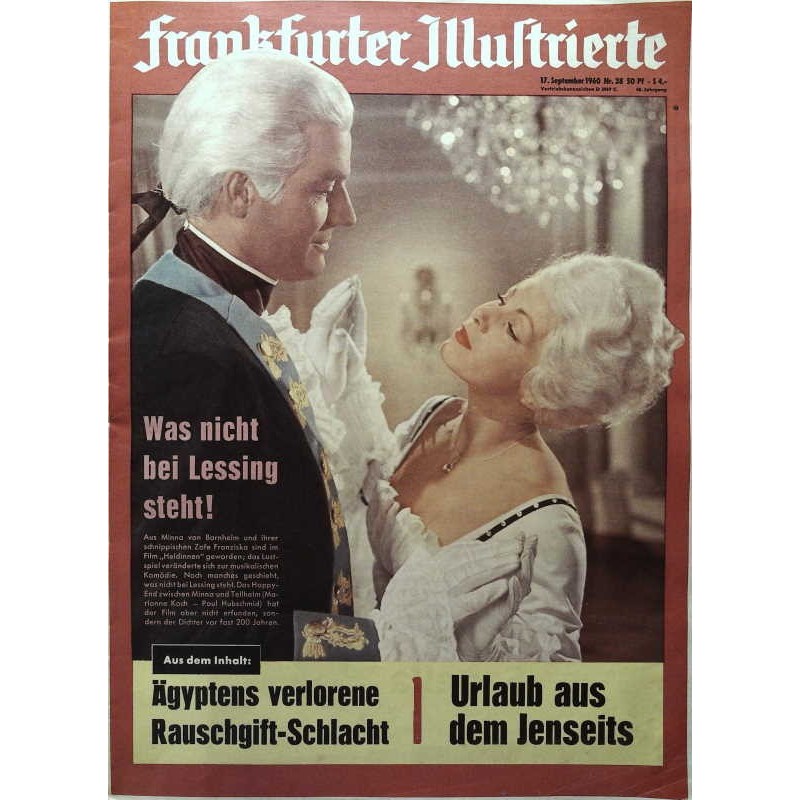 Frankfurter Illustrierte Nr.38 / 17 Sep. 1960 - Minna von Barnhelm