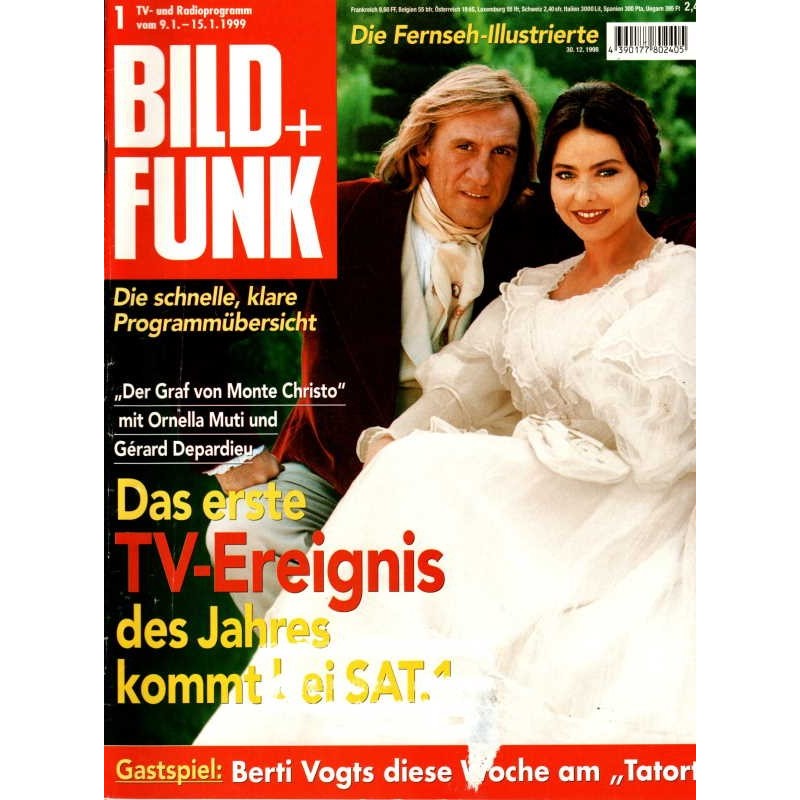 Bild und Funk Nr. 1 / 9 bis 15 Jan. 1999 - Der Graf von Monte...