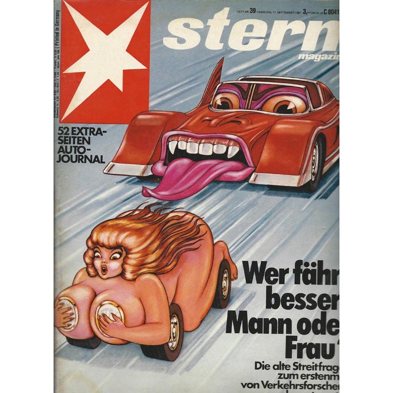 stern Heft Nr.39 / 17 September 1981 - Wer fährt besser: Mann oder Frau?