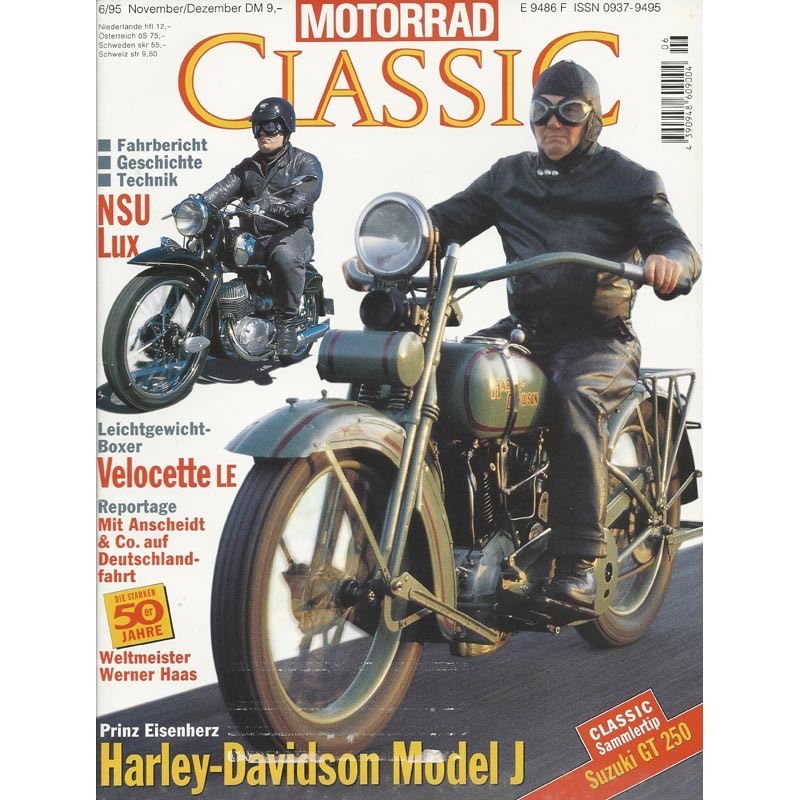 Motorrad Classic 6/95 - Nov./Dez. 1995 - Harley-Davidson Model J