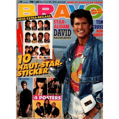 BRAVO Nr.16 / 13 April 1989 - David Hasselhoff