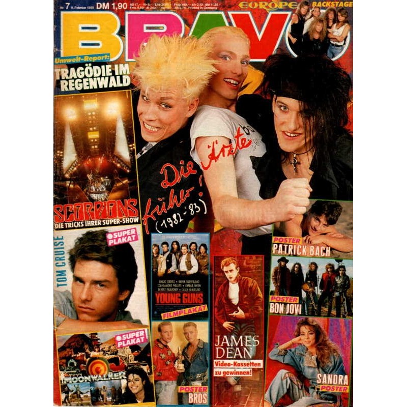 BRAVO Nr.7 / 9 Februar 1989 - Die Ärzte früher