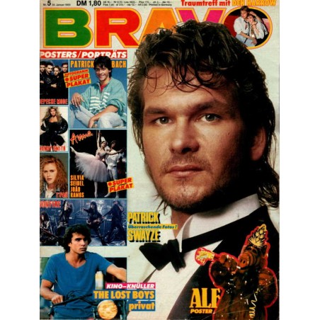 BRAVO Nr.5 / 28 Januar 1988 - Patrick Swayze Fotos!