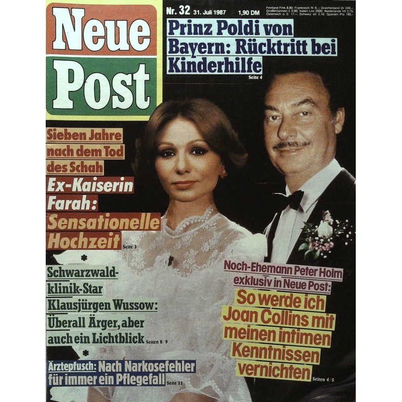 Neue Post Nr.32 / 31 Juli 1987 - Ex-Kaiserin Farah