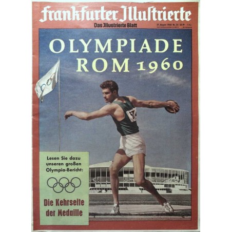 Frankfurter Illustrierte Nr.35 / 27 Aug. 1960 - Olympiade Rom 1960