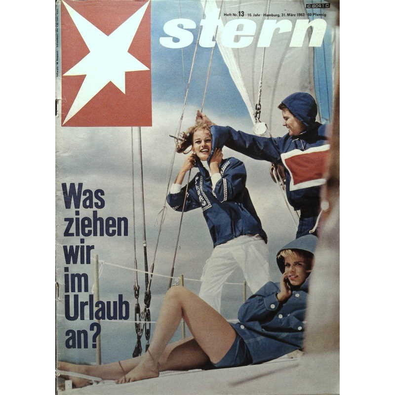 stern Heft Nr.13 / 31 März 1963 - Was ziehen wir im Urlaub an?