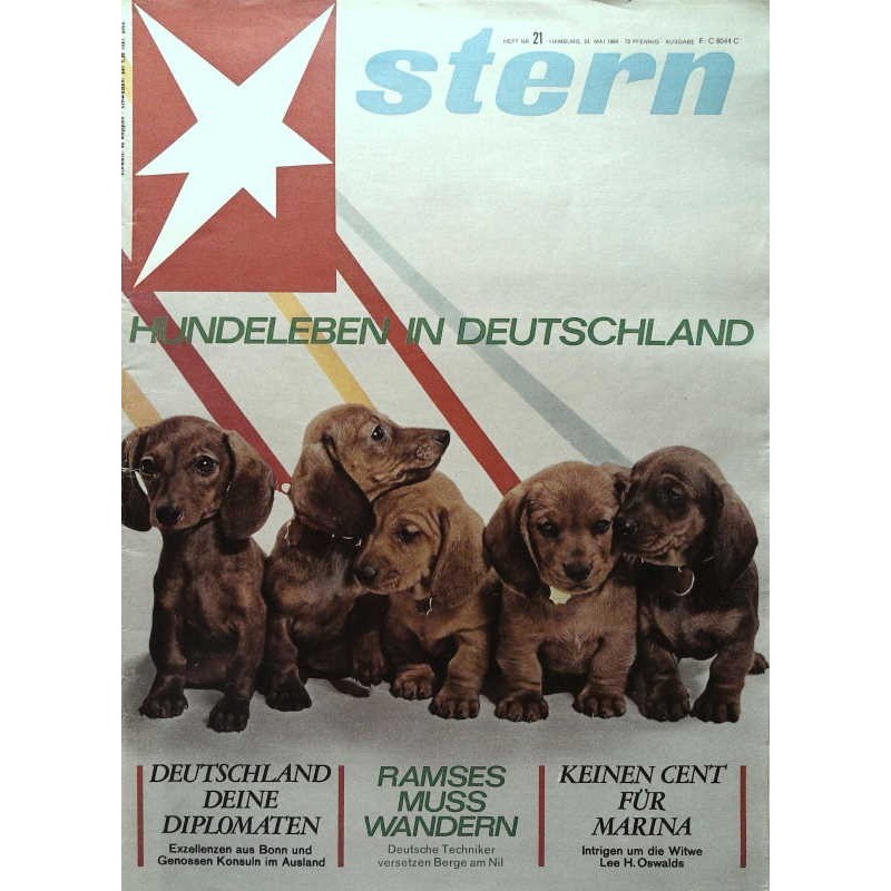 stern Heft Nr.21 / 24 Mai 1964 - Hundeleben in Deutschland