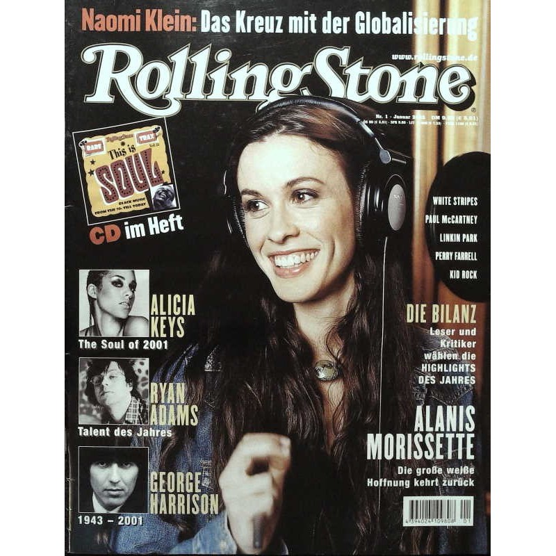 Rolling Stone Nr.1 / Jan. 2002 & CD Vol. 21 - Alanis Morissette