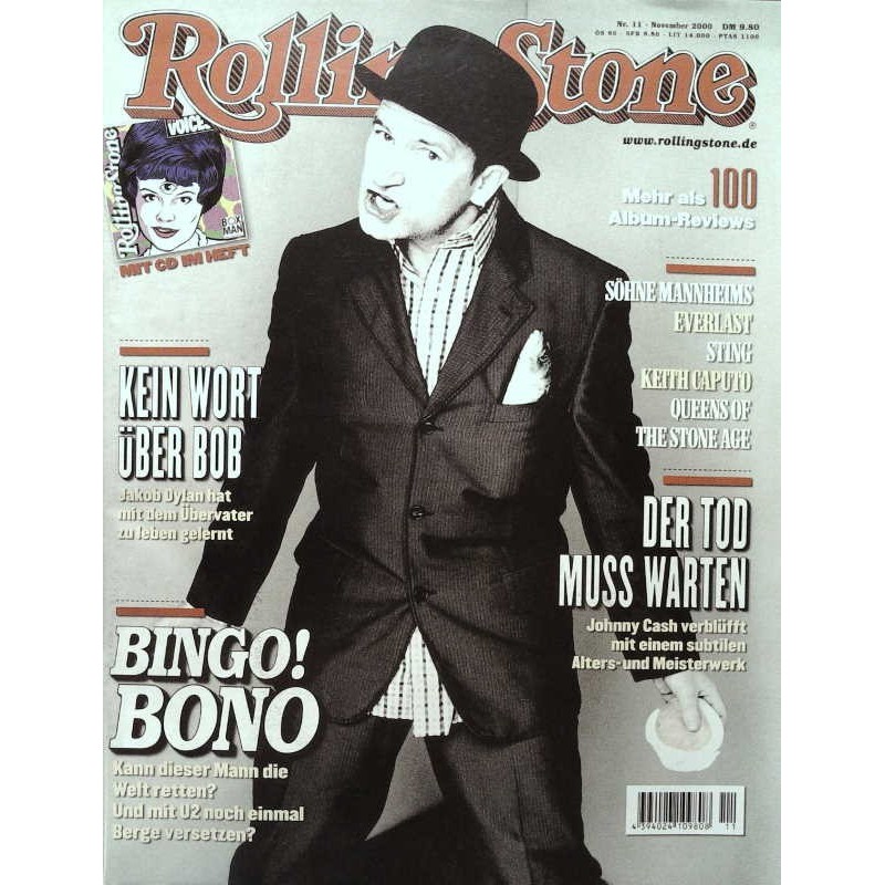 Rolling Stone Nr.11 / November 2000 & CD Vol. 39 - Bono