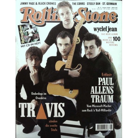 Rolling Stone Nr.8 / August 2000 & CD Vol. 37 - Travis