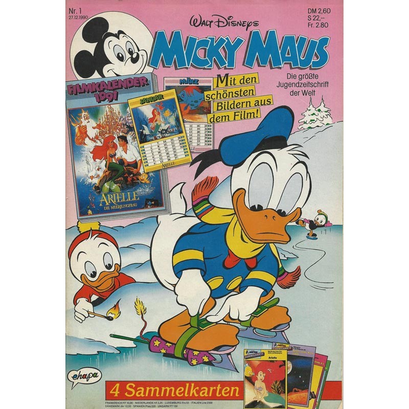 Micky Maus Nr. 1 / 27 Dezember 1990 - Filmkalender 1991