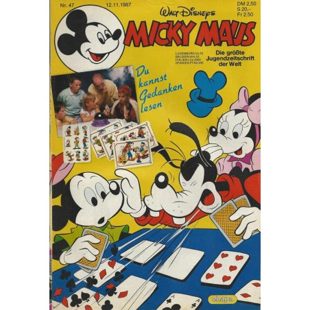 Micky Maus Nr. 47 / 12 November 1987 - Du kannst Gedanken lesen
