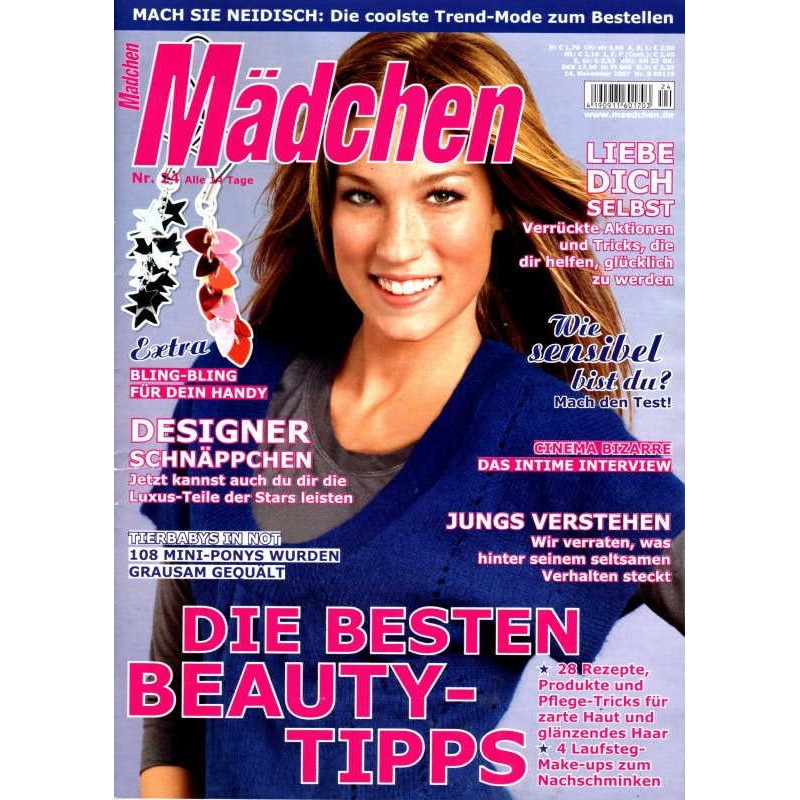 Mädchen Nr.24 / 14 November 2007 - Die besten Beauty Tipps
