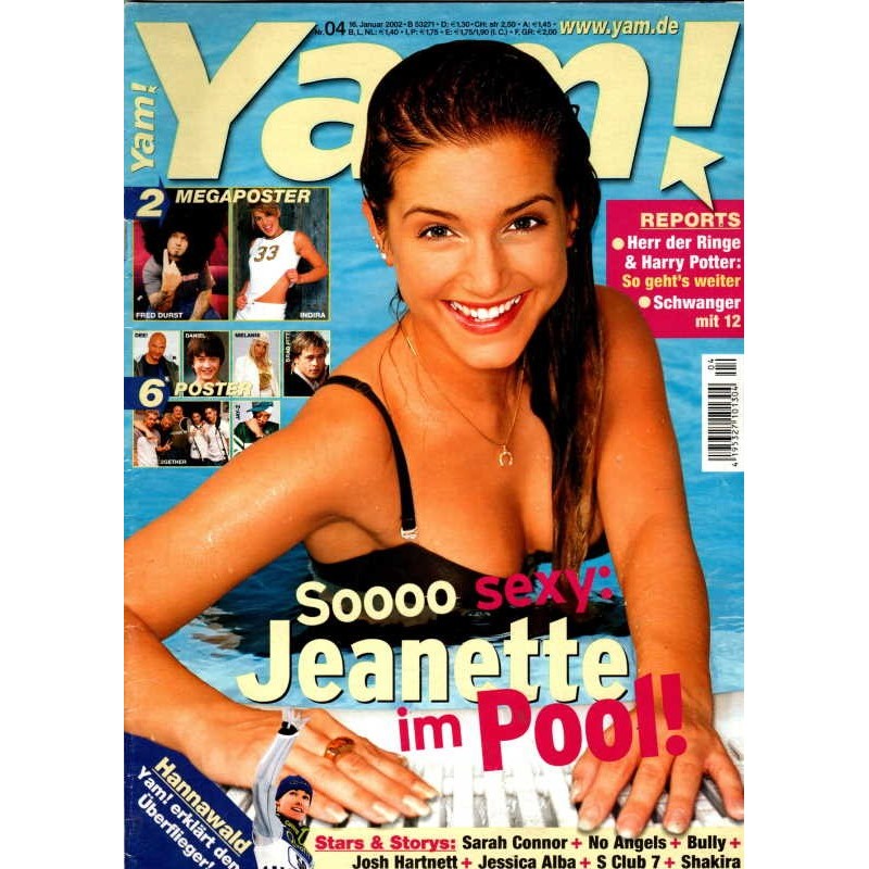Yam! Nr.4 / 16 Januar 2002 - Jeanette im Pool!