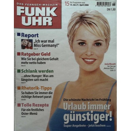 Funk-Uhr Nr. 15 / 15 bis 21 April 2000 - Josie Bissett