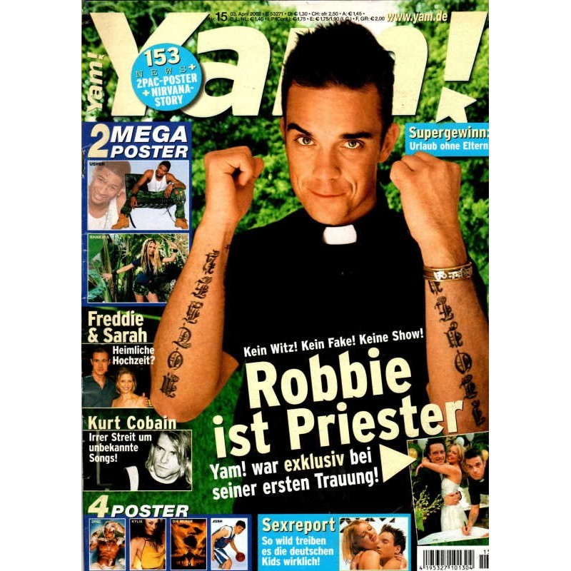 Yam! Nr.15 / 3 April 2002 - Robbie Williams ist Priester