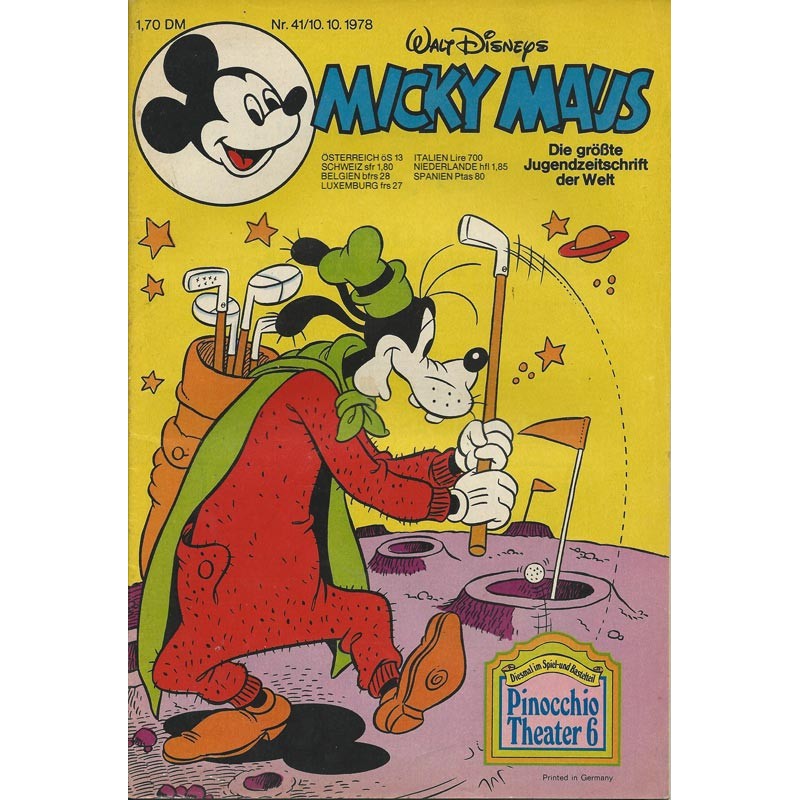 Micky Maus Nr. 41 / 10 Oktober 1978 - Pinocchio Theater 6