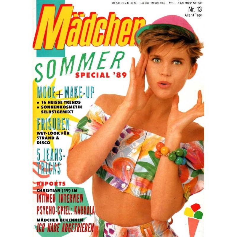 Mädchen Nr.13 / 7 Juni 1989 - Sommer Special