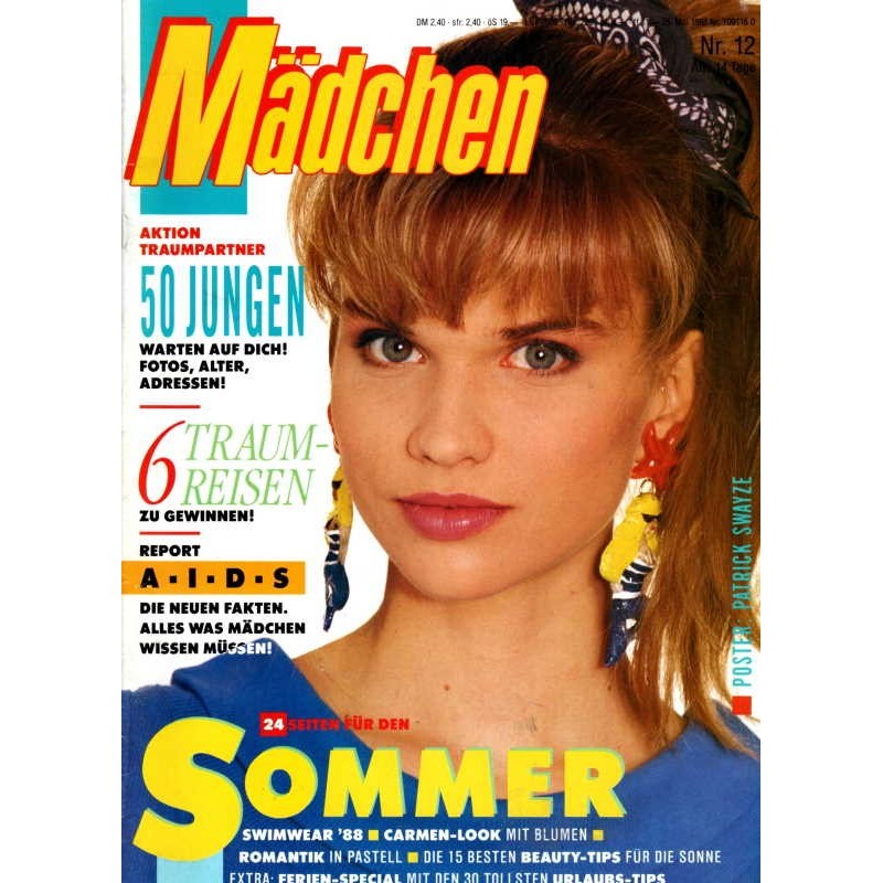 Mädchen Nr.12 / 25 Mai 1988 - 24 Seiten für den Sommer