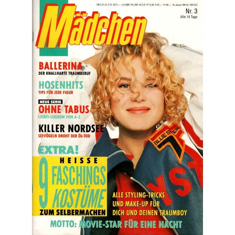 Mädchen Nr.3 / 16 Januar 1991 - Faschings Kostüme
