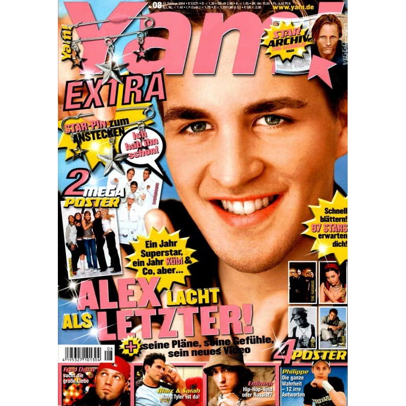 Yam! Nr.8 / 11 Februar 2004 - Alexander Klaws lacht...